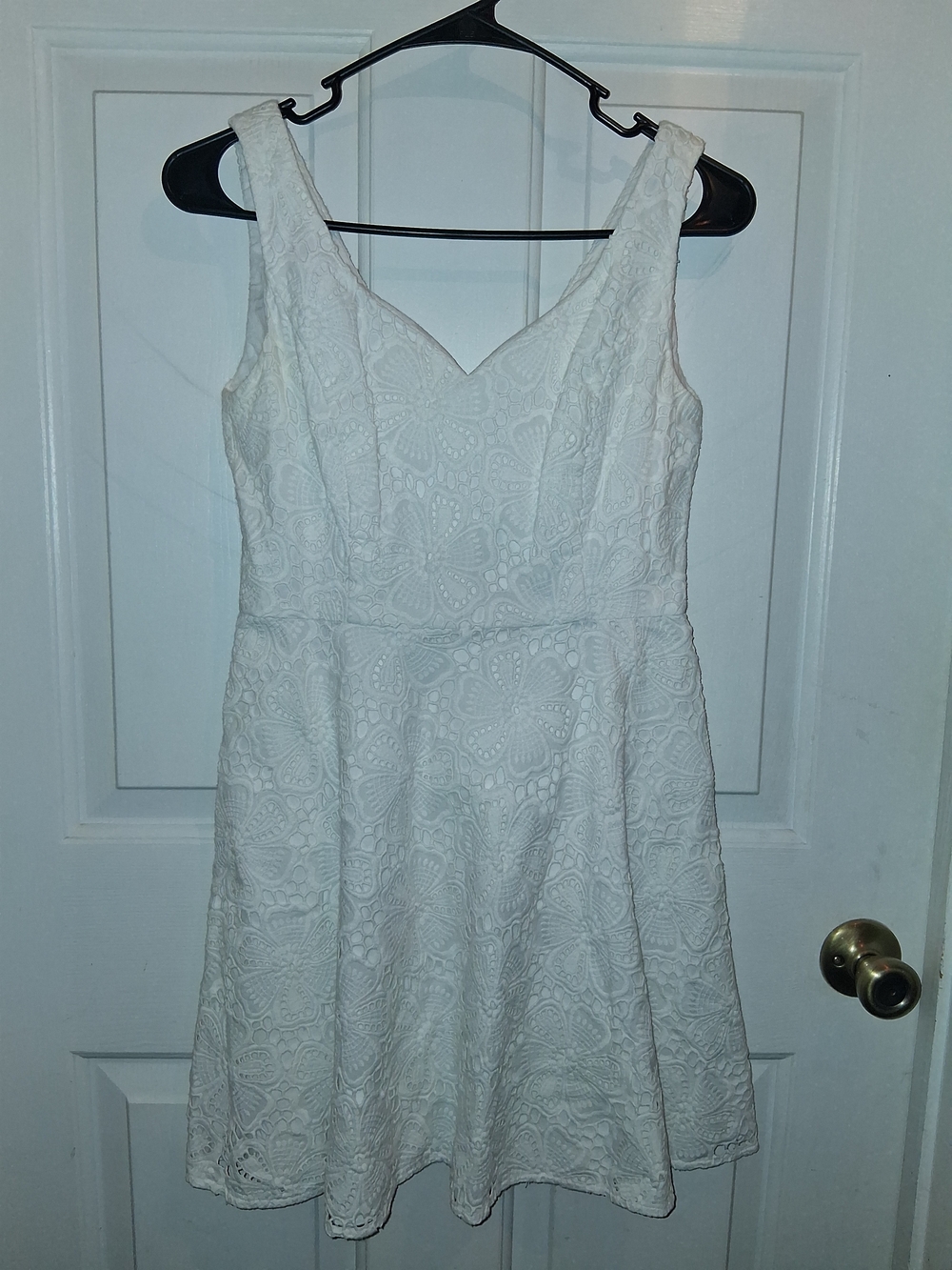 Lilly Pulitzer White Lace V-Neck Mini Dress Size 6